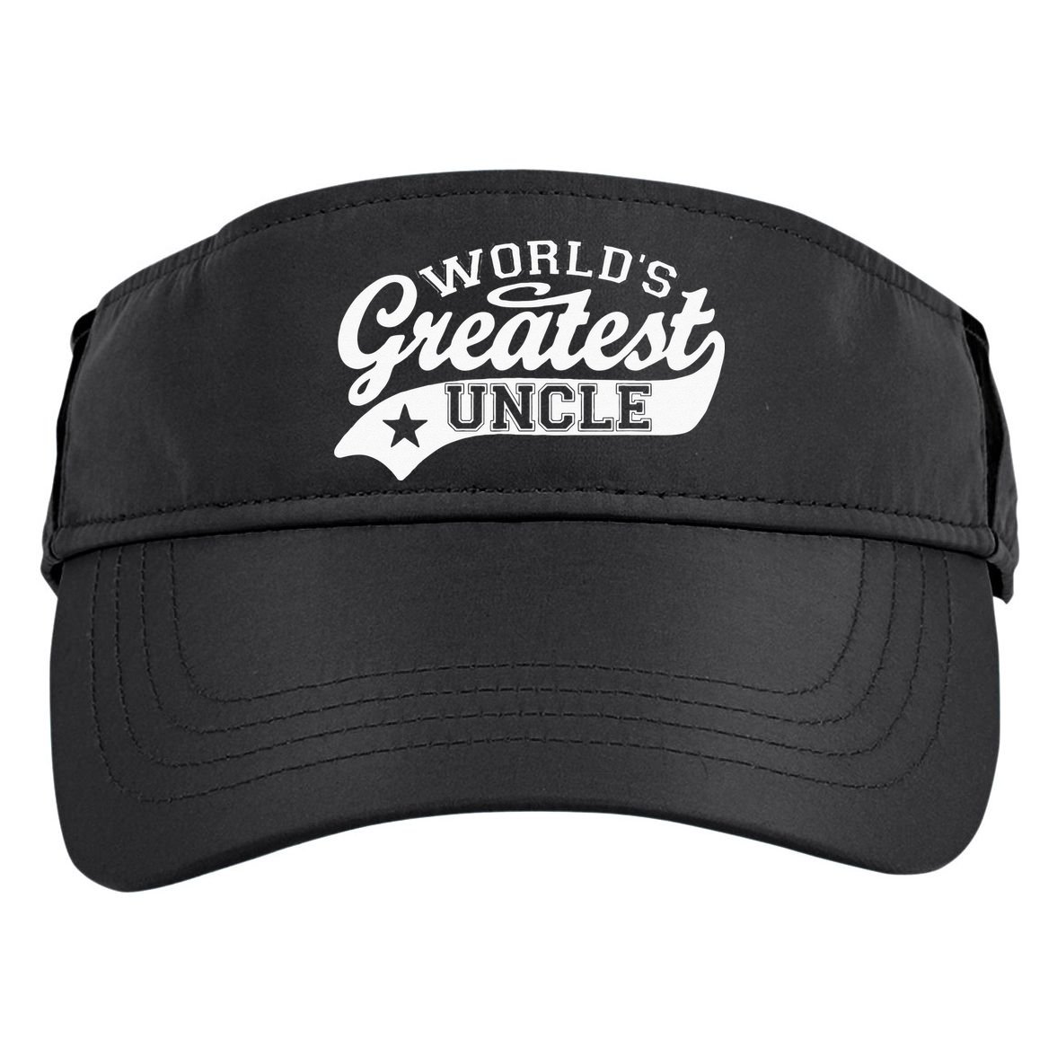Worlds Greatest Uncle Funny Fathers Day Adult Drive Performance Visor
