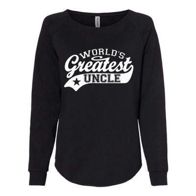 Worlds Greatest Uncle Funny Fathers Day Womens California Wash Sweatshirt