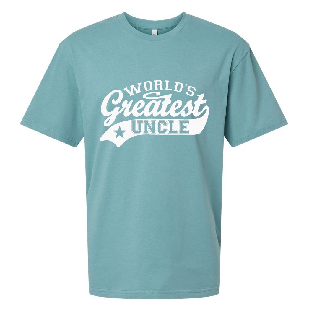 Worlds Greatest Uncle Funny Fathers Day Sueded Cloud Jersey T-Shirt