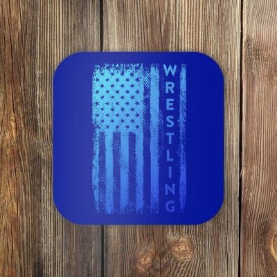 Wrestling Gift Usa American Flag Wrestling Gift Coaster