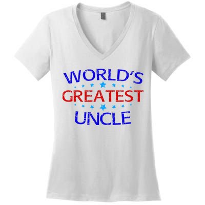 World's Greatest Uncle Women's V-Neck T-Shirt
