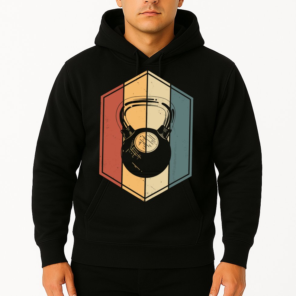 Workout Gifts Vintage Kettlebell Fitness Gym Weight Lifting Hoodie