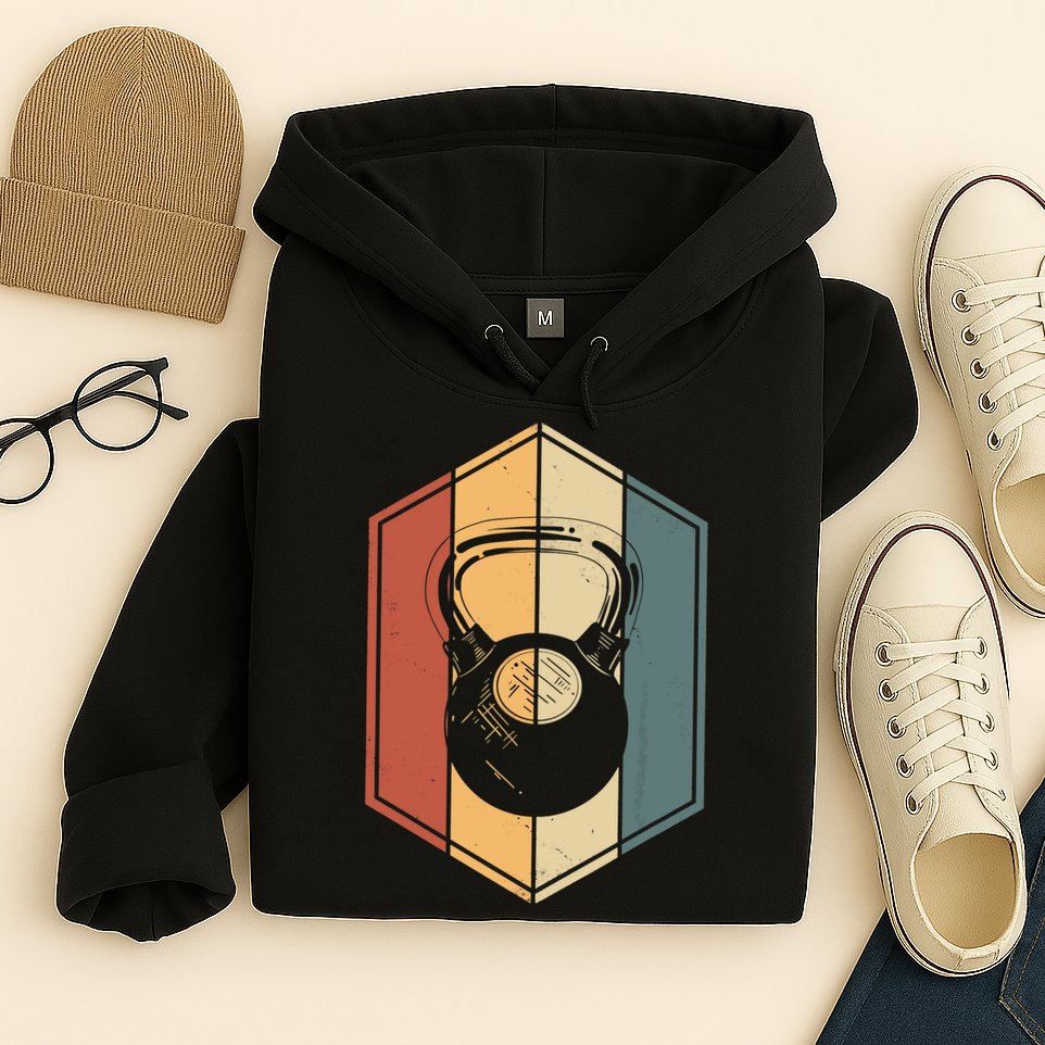 Workout Gifts Vintage Kettlebell Fitness Gym Weight Lifting Hoodie