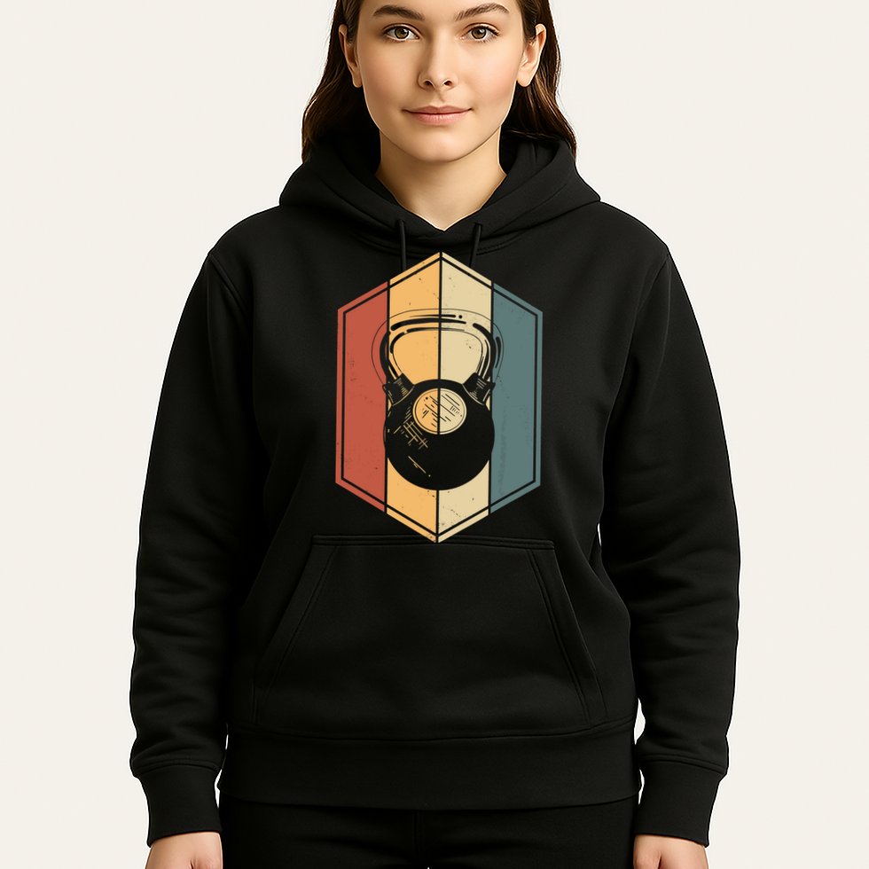 Workout Gifts Vintage Kettlebell Fitness Gym Weight Lifting Hoodie