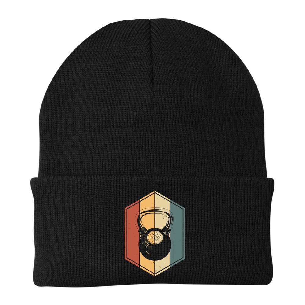 Workout Gifts Vintage Kettlebell Fitness Gym Weight Lifting Beanie