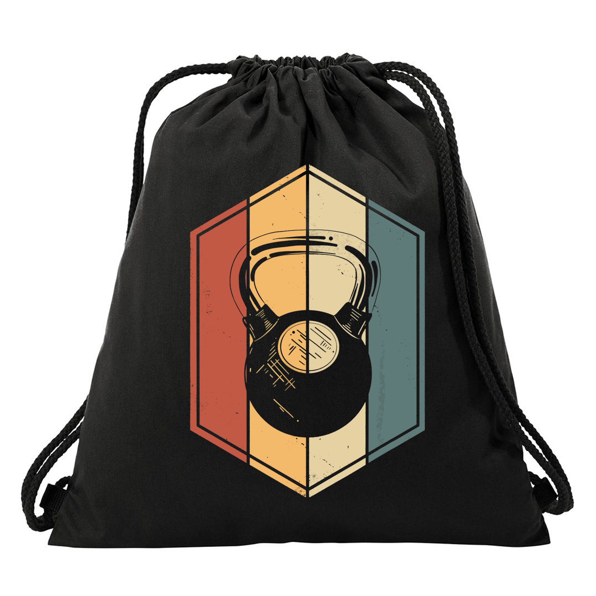 Workout Gifts Vintage Kettlebell Fitness Gym Weight Lifting Drawstring Bag