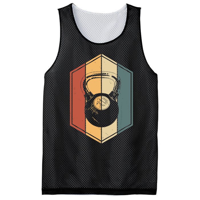 Workout Gifts Vintage Kettlebell Fitness Gym Weight Lifting Mesh Reversible Basketball Jersey Tank