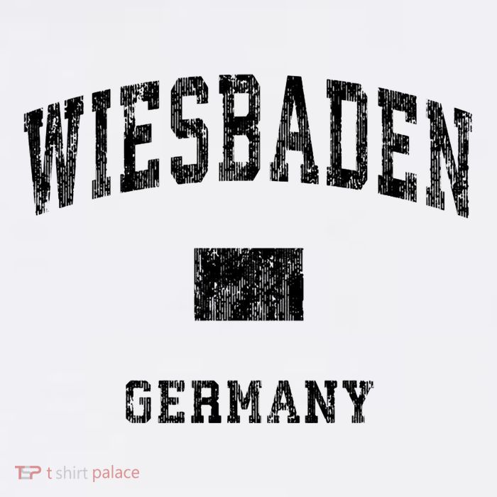 Wiesbaden Germany Vintage Athletic Sports Design Hoodie T-Shirt
