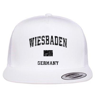Wiesbaden Germany Vintage Athletic Sports Design Hoodie Flatbill Hat