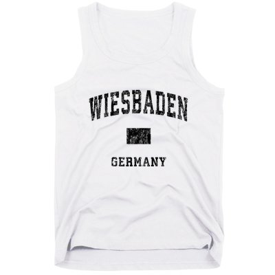 Wiesbaden Germany Vintage Athletic Sports Design Hoodie Tank Top