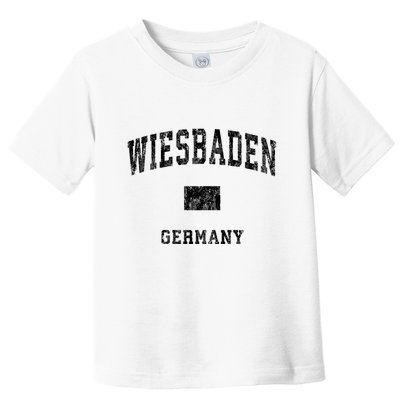 Wiesbaden Germany Vintage Athletic Sports Design Hoodie Toddler T-Shirt
