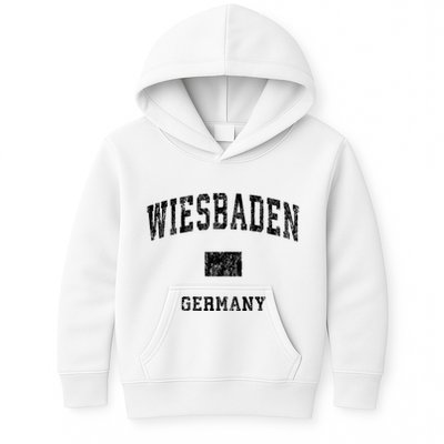 Wiesbaden Germany Vintage Athletic Sports Design Hoodie Kids Hoodie