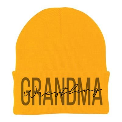 Wrestling Grandma Wrestling Mom Funny Wrestling Gift Knit Cap Winter Beanie