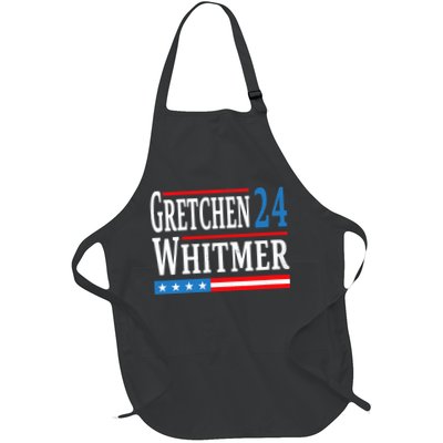 Wo Gretchen Whitmer 2024 For President Election Campaign V-Neck Full-Length Apron With Pockets