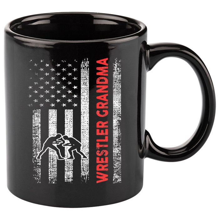 Wrestling Grandma 11oz C Handle Ceramic Mug