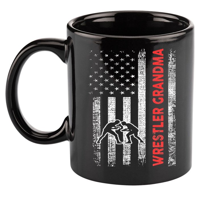 Wrestling Grandma 11oz C Handle Ceramic Mug