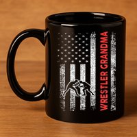 Wrestling Grandma 11oz C Handle Ceramic Mug