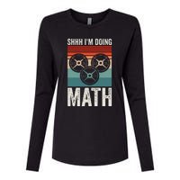 Weightlifting Gym Workout Lover Shhh Im Doing Math Womens Cotton Relaxed Long Sleeve T-Shirt