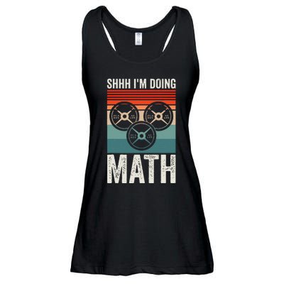 Weightlifting Gym Workout Lover Shhh Im Doing Math Ladies Essential Flowy Tank