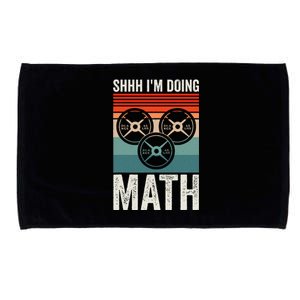 Weightlifting Gym Workout Lover Shhh Im Doing Math Microfiber Hand Towel