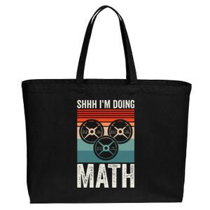 Weightlifting Gym Workout Lover Shhh Im Doing Math Cotton Canvas Jumbo Tote