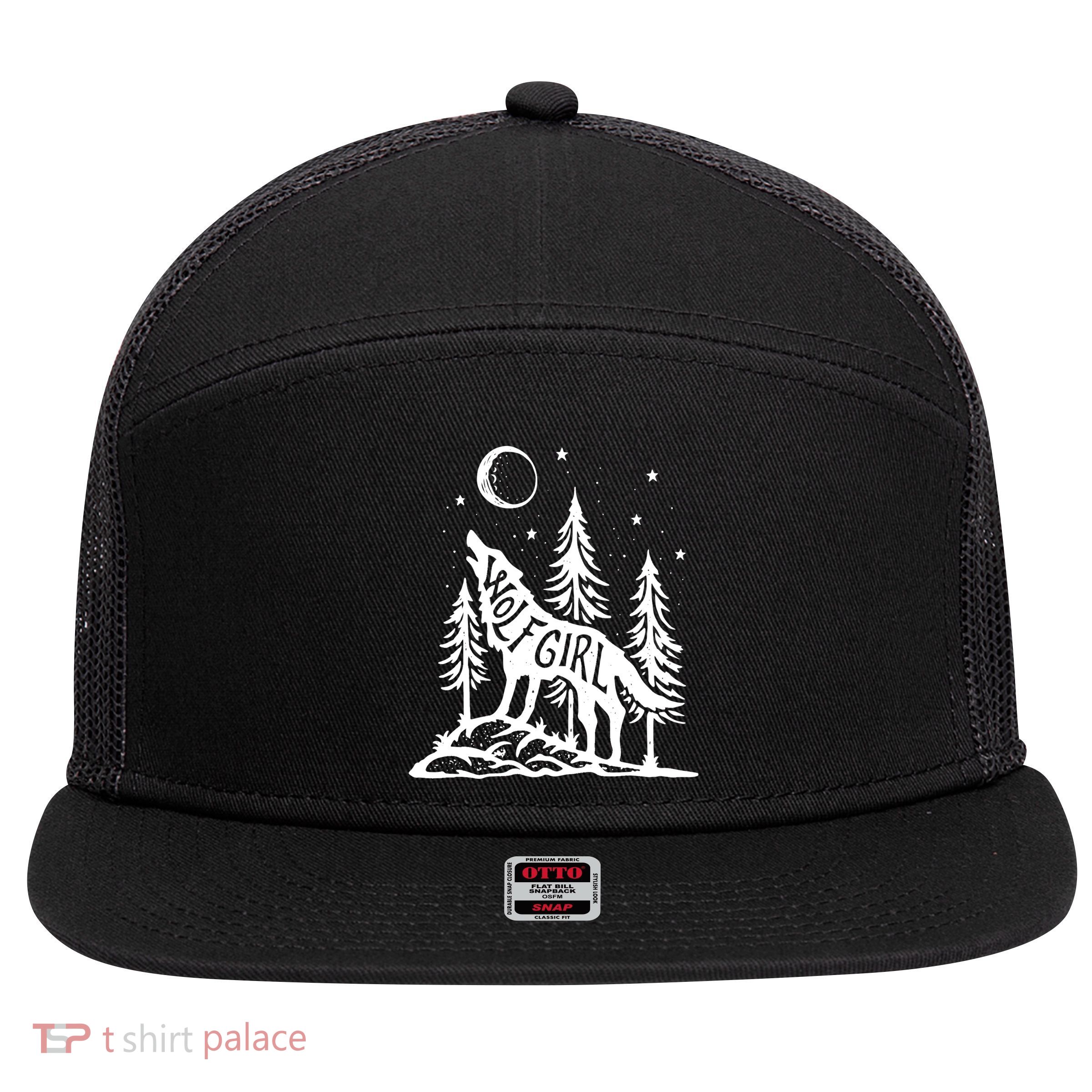 Wolf Girl Who Loves Wolves Funny Animal Lovers Women Outdoor TShirt 7 Panel Mesh Trucker Snapback Hat