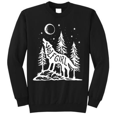 Wolf Girl Who Loves Wolves Funny Animal Lovers Women Outdoor TShirt Sweatshirt