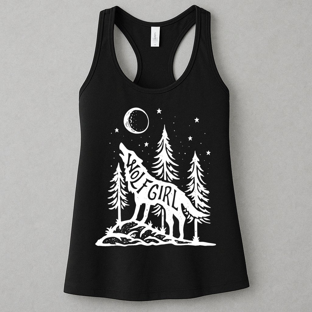 Wolf Girl Who Loves Wolves Funny Animal Lovers Women Outdoor TShirt Womens Tank Top