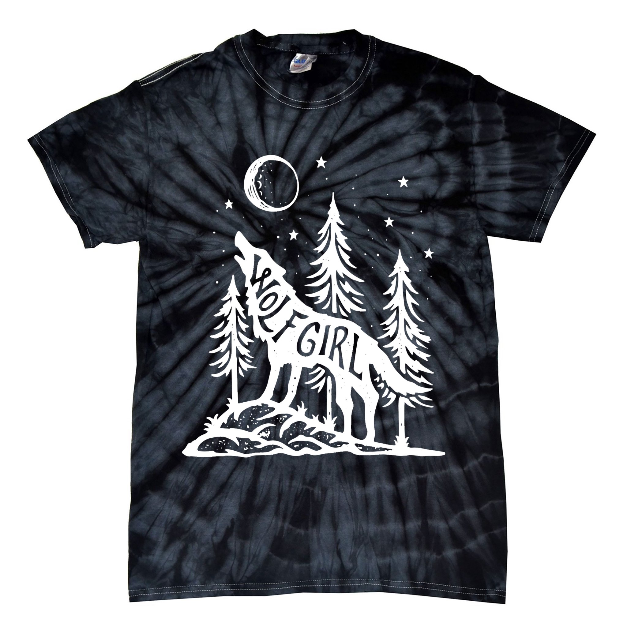 Wolf Girl Who Loves Wolves Funny Animal Lovers Women Outdoor TShirt Tie-Dye T-Shirt