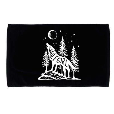 Wolf Girl Who Loves Wolves Funny Animal Lovers Women Outdoor TShirt Microfiber Hand Towel