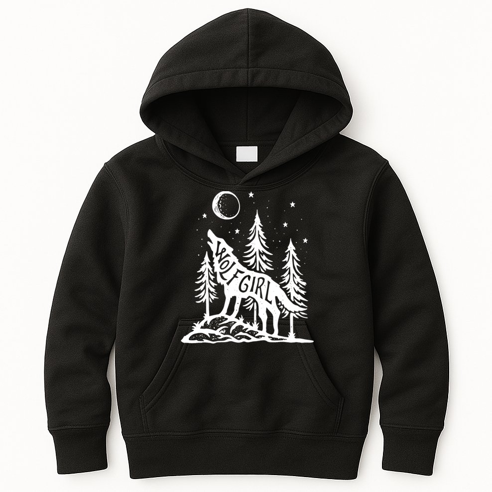 Wolf Girl Who Loves Wolves Funny Animal Lovers Women Outdoor TShirt Kids Hoodie