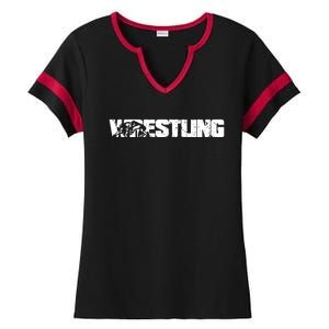 Wrestling Gift Ladies Halftime Notch Neck Tee