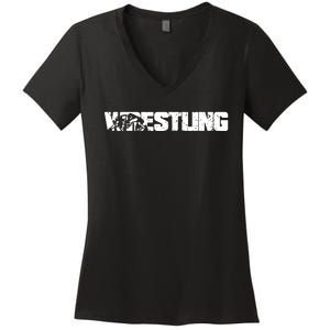 Wrestling Gift Women's V-Neck T-Shirt