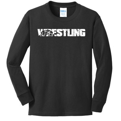 Wrestling Gift Kids Long Sleeve Shirt