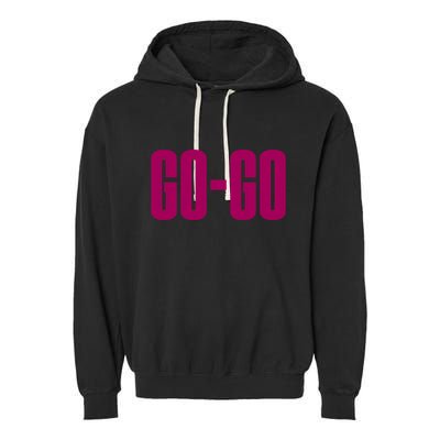 Wham Gogo With Pink Text Garment-Dyed Fleece Hoodie