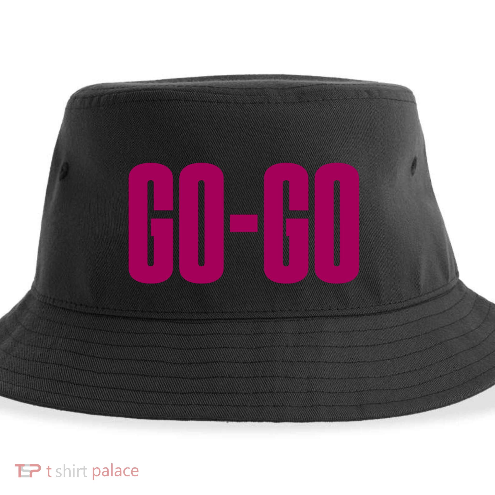 Wham Gogo With Pink Text Sustainable Bucket Hat