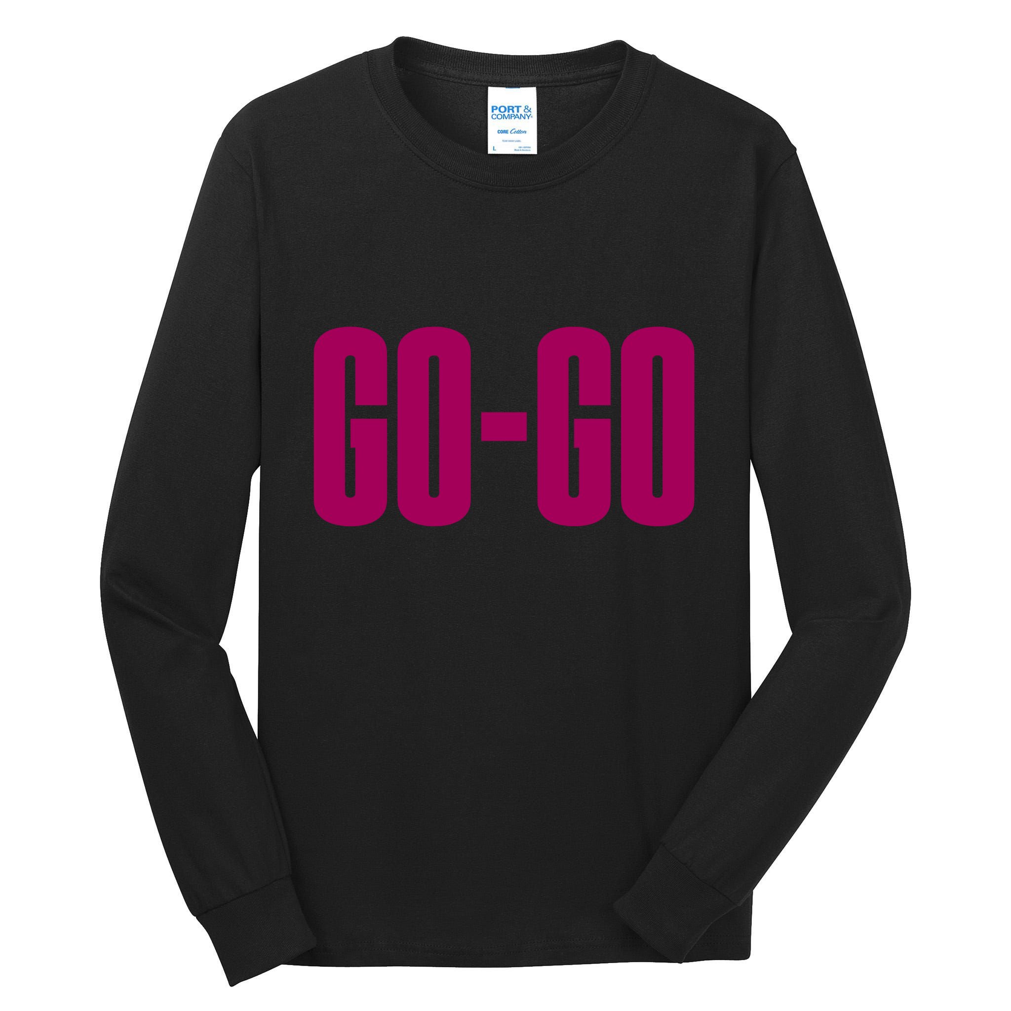 Wham Gogo With Pink Text Tall Long Sleeve T-Shirt
