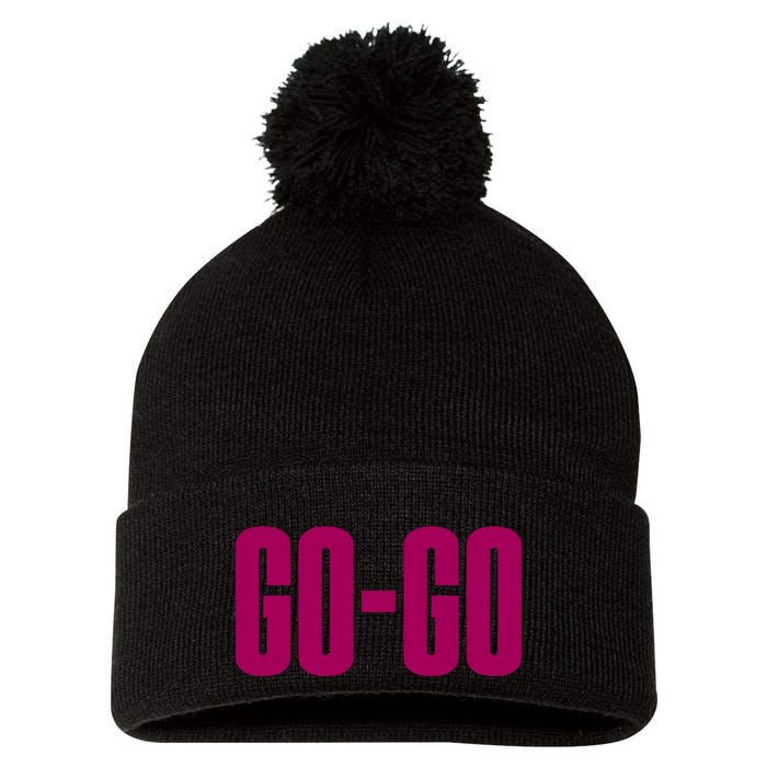 Wham Gogo With Pink Text Pom Pom 12in Knit Beanie