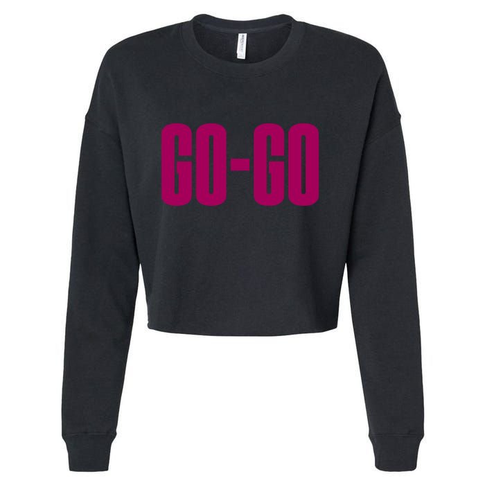 Wham Gogo With Pink Text Cropped Pullover Crew