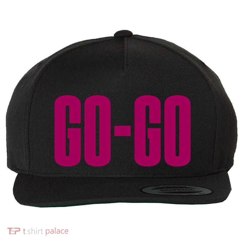 Wham Gogo With Pink Text Wool Snapback Cap
