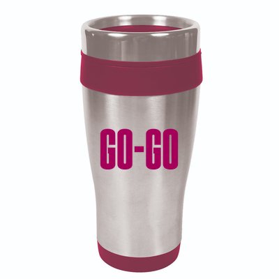 Wham Gogo With Pink Text 16oz Travel Tumbler