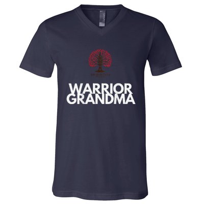 Warrior Grandma V-Neck T-Shirt