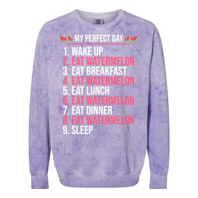 Watermelon Gift Colorblast Crewneck Sweatshirt