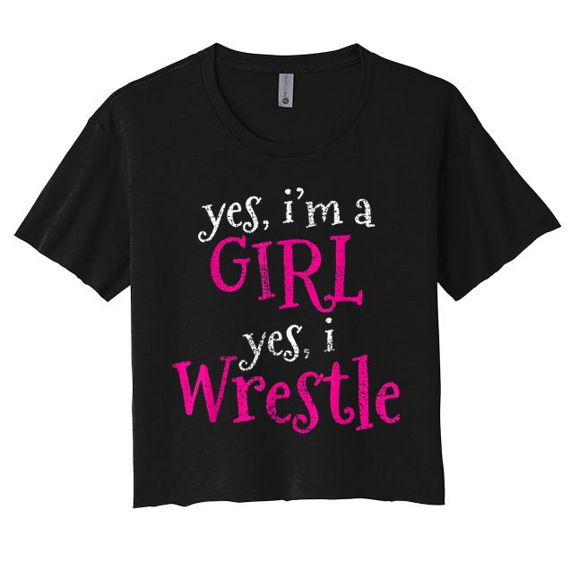 Wrestler Girl Wrestling Vintage Crop Top