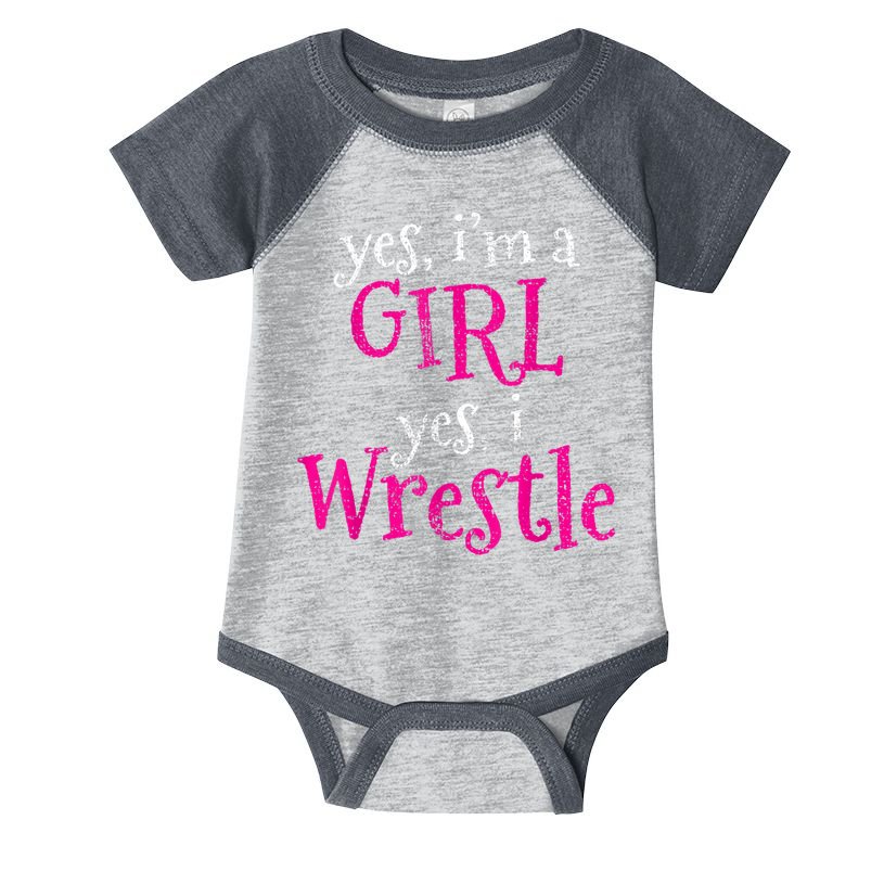 Wrestler Girl Wrestling Vintage Infant Baby Jersey Bodysuit