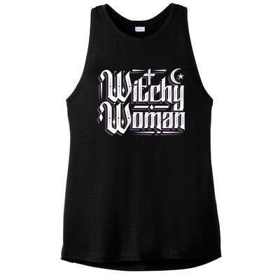 Witchy Gift Wicca Moon Great Gift Ladies PosiCharge Tri-Blend Wicking Tank