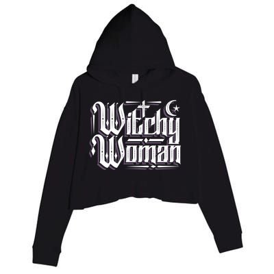 Witchy Gift Wicca Moon Great Gift Crop Fleece Hoodie