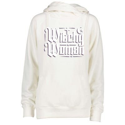 Witchy Gift Wicca Moon Great Gift Womens Funnel Neck Pullover Hood