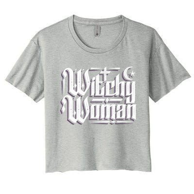 Witchy Gift Wicca Moon Great Gift Women's Crop Top Tee