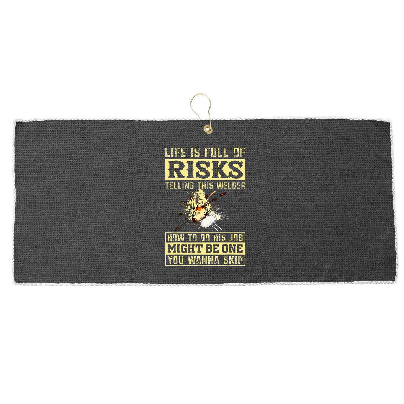 Welding Gear Welder Large Microfiber Waffle Golf Towel